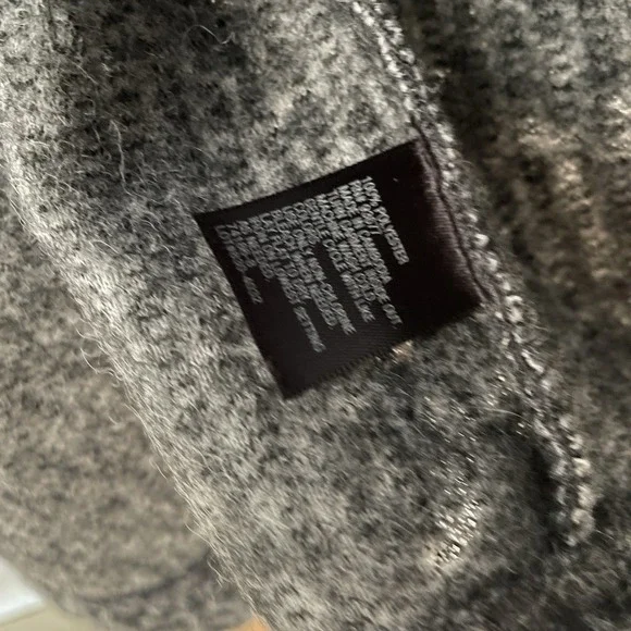 Worthington Gray Curly Wool-Look Collarless Coat Cardigan Sz Small - Picture 6 of 6